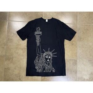 Disclosure Band Graphic Tee Mens M Black Liberty Statue Face Art Cartcal